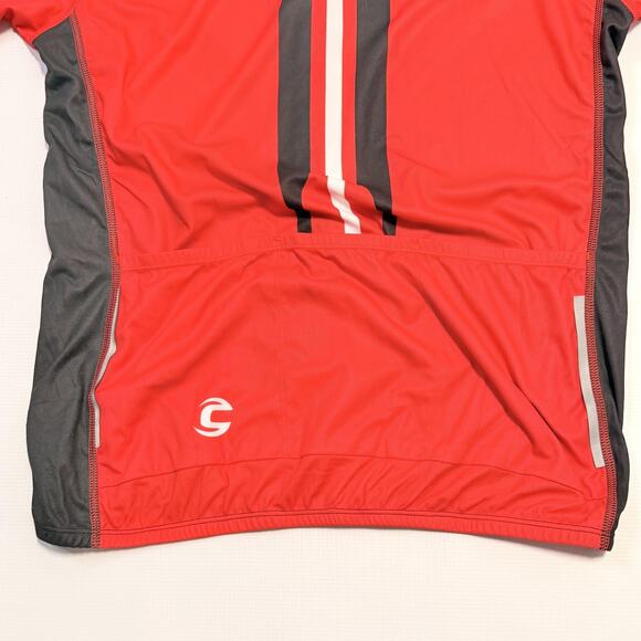 Cannondale Cycling Jersey Mens Large Red Black Full Zip Short Sleeve Road Bike - Picture 8 of 11